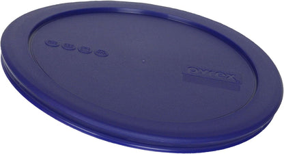 Pyrex (1) 323-PC 1.5qt Orange and (1) 322-PC 1qt Blue Mixing Bowl Plastic Lids - Made in USA