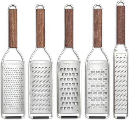 Microplane Master Series Wood Handle Stainless Steel Zester Grater