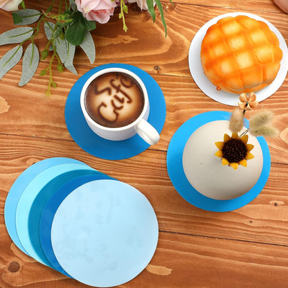 Chuangdi 8 Pcs Jar Opener Rubber Jar Gripper Pads 5'' Round Coasters Heat Insulation Pad Trivet Non Tear Multi-Purpose Bottle Lid Openers for Arthritic Weak Hands Kitchen Supplies(Bright Color)