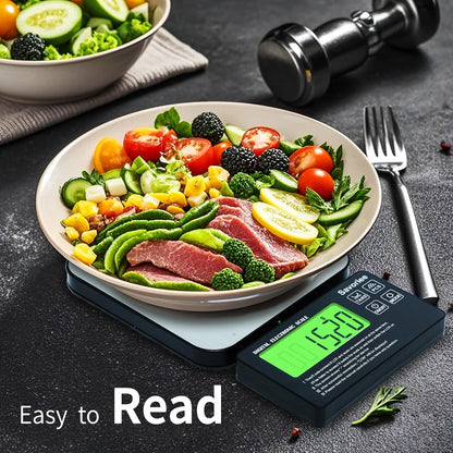 33lb Wireless Magnetic Digital Kitchen Scale with Remote LCD Display, Split-Designed for Easy Cleaning, 0.1oz/1g Precision, 7 Units, Tare Function for Baking, Cooking, Meal Prep