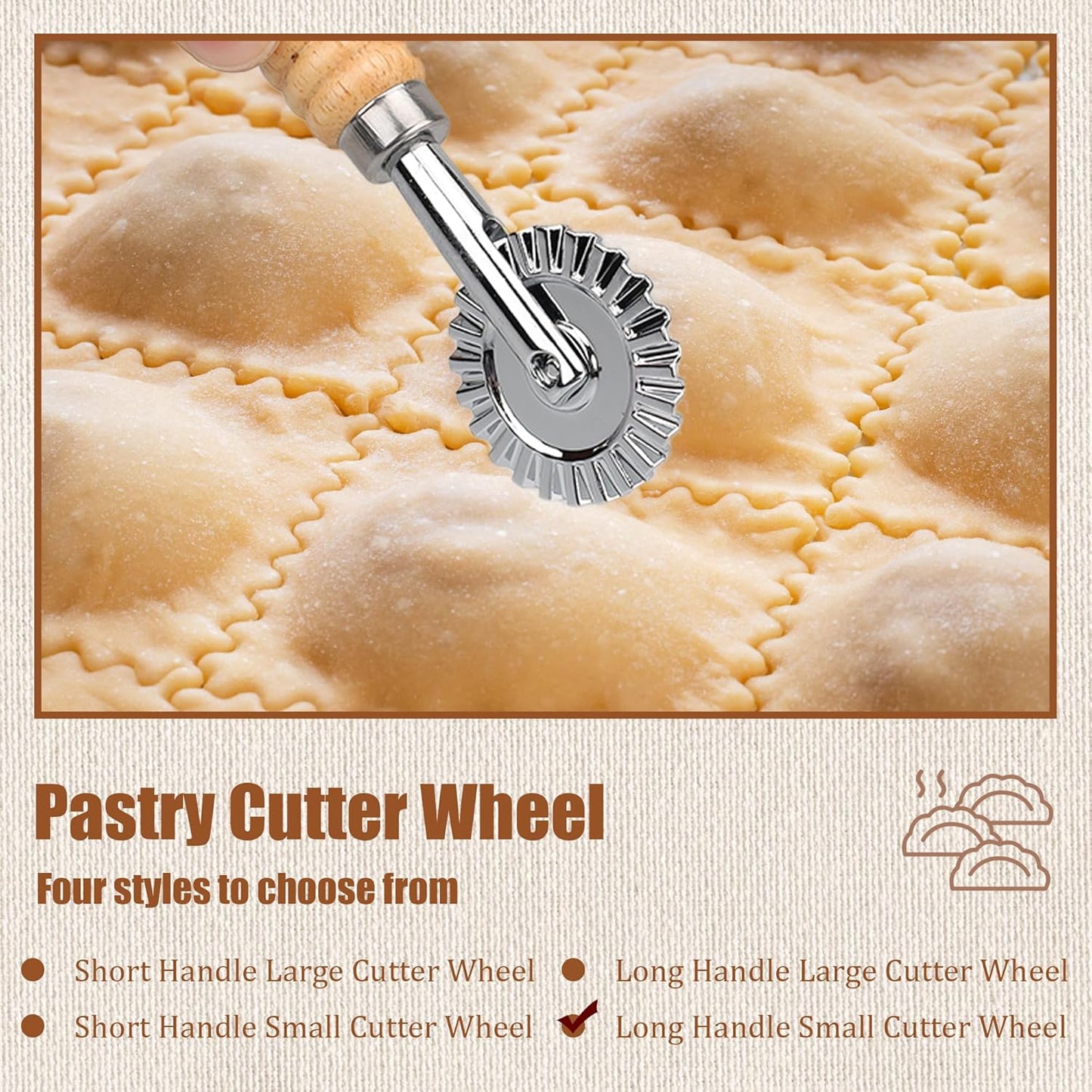 Pastry Cutter Double Wheel - Exquisite Wooden Handle, Perfect for Pasta, Pizza, Ravioli, Cookie -Cheese Slicers Enhance Your Culinary Artistry