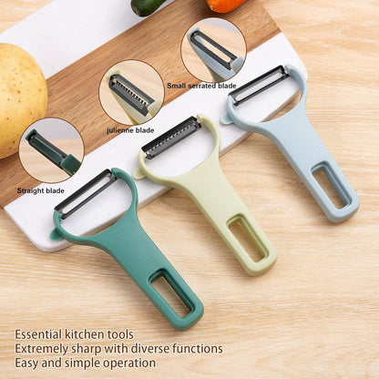 Potato Fruit Vegetable Peelers for Kitchen,Julienne Veggie Peeler,3 Piece Y Peeler Set