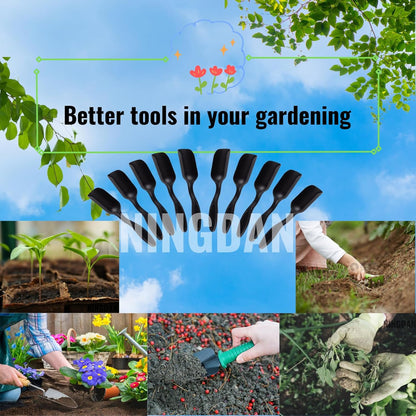 10Pcs NINGDAN Mini Shovel,Plastic Mini Gardening Shovel Spoons Soil Scoops,Cultivation Digging Transplanting Tools for Succulents Potted Flowers,Milk Powder/Coffee Beans Scoops (5 Colors)
