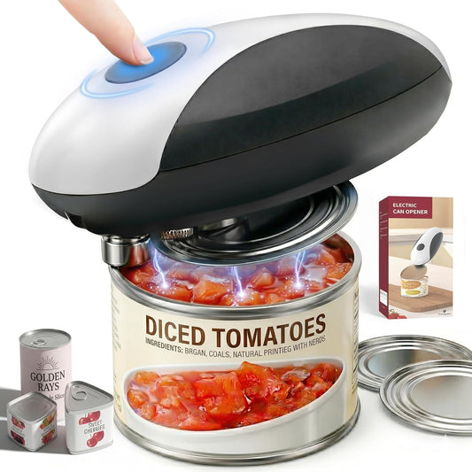Electric Can Opener, USB-C Rechargeable Automatic Can Opener with Smooth Edge, One-Touch Operation, Magnetic Lid Hold, Fits Most Can Sizes