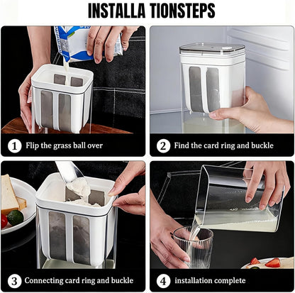 Yogurt Strainer—【1.9QT/0.475GAL Total】 & 【0.9QT/0.23GAL Filter】, Yogurt Strainer Greek Yogurt Strainer Yogurt Press, BPA-Free PP Strainer for Whey Separation（Totle1.9QT）