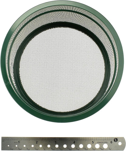 SE 5.5 Inch Mini Stackable Classifier Gold Prospecting Pan - 50 Holes/Square Inch Stainless Steel Mesh Sifting Pan, Green