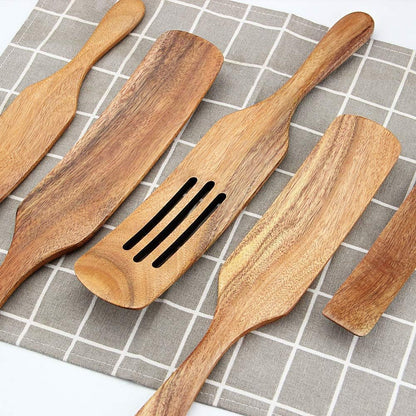Skinny Spurtle for Sourdough Starter, Mixing,Reaching Bottom of Jars,Dough Whisk,Long Handle Wooden Spatula, Spurtles Kitchen Tools for NonStick Cookware