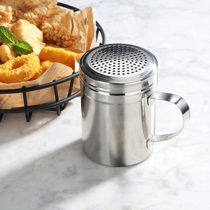 New Star Foodservice 28478 Stainless Steel Dredge Shaker, 10-Ounce, Set of 2