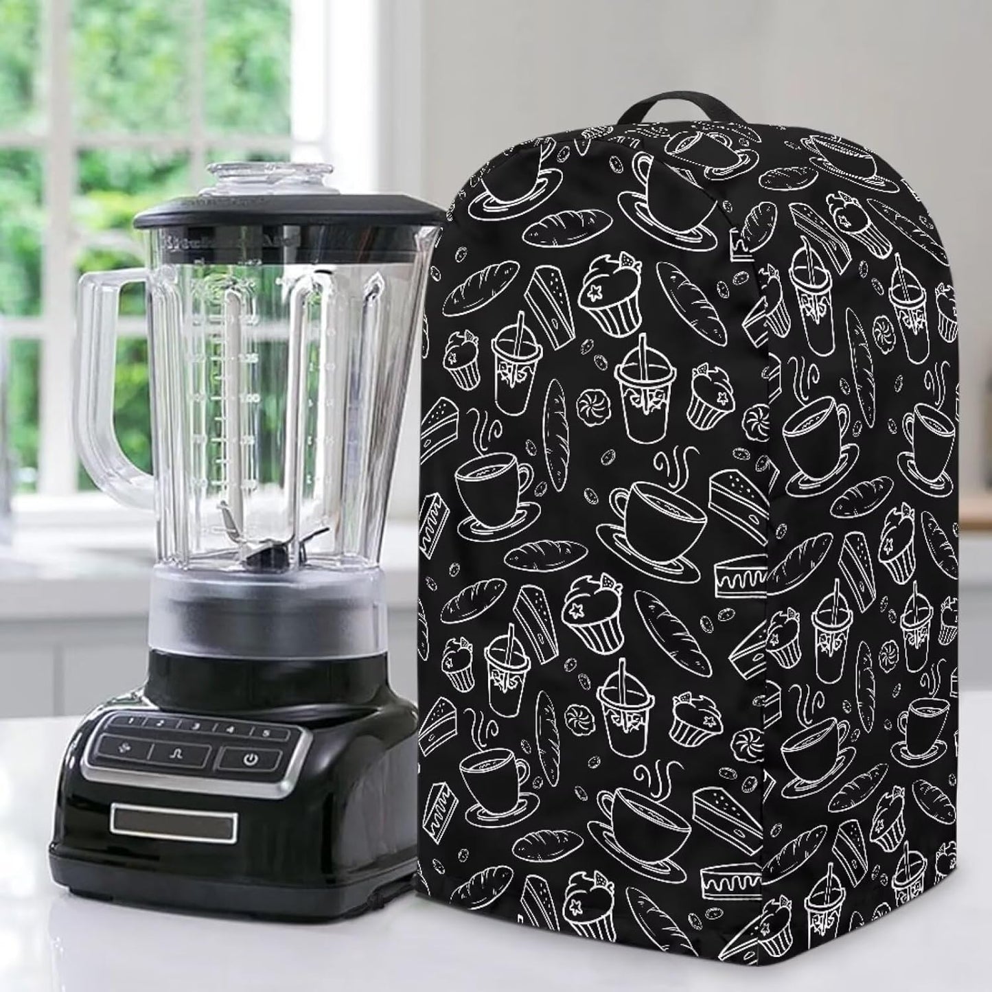 Coffee Pastry Blender Dust Cover with Drawstring Field Stand Mixer or Coffee Maker Cover Anti Fingerprint Polyester Appliance for Home Kitchen Decor