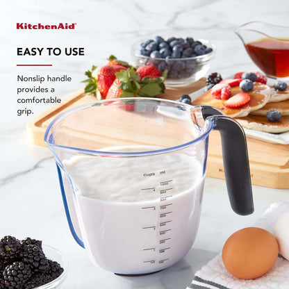 KitchenAid KQ298OSOBA Gourmet Set of 3 Measuring Jugs, Onyx