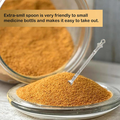 6-Pack Mini Spoons Metal Tiny Shovels 3-Inch Small Medicine Spoon for Home Kitchen Spices, Necklace Charms Pendants DIY Craft Making (Multicolor)