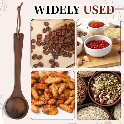 Coffee Scoop for Ground Coffee Wooden Spoon Long Handle Wooden Scoop 10g Measuring Laundry Scoops for Tea, Spices, Kitchen Accessory