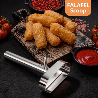 Falafel Scoop Maker, Stainless Steel Falafel Press Mold, Easy to Use and Clean, Non-Stick Meatball Press, Scoops, Middle Eastern Kitchen Tool (4cm)