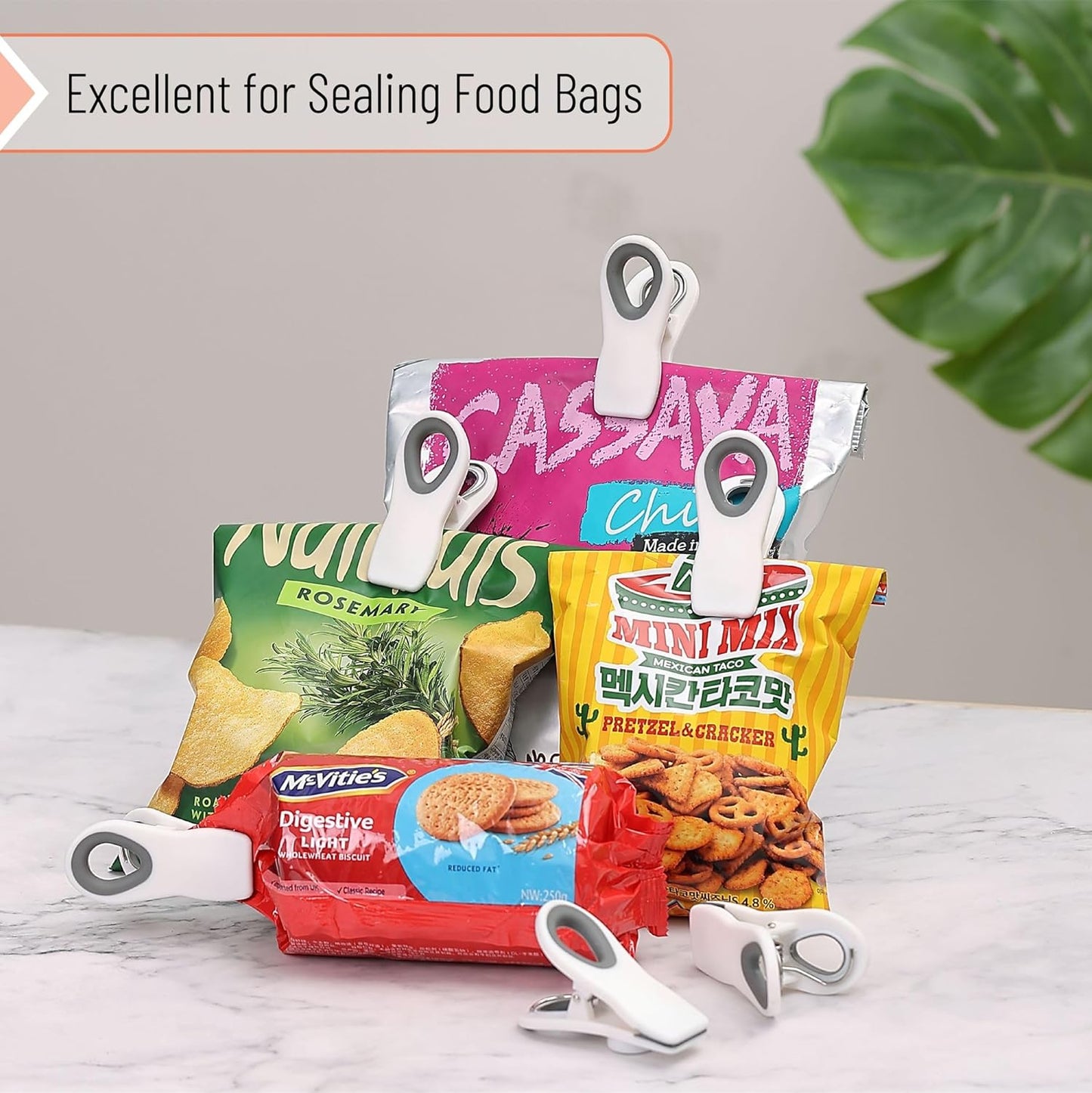 Mr. Pen- Magnetic Chip Clips, 6 Pack, Airtight Seal Reusable Bag Closers for Food Storage, Snacks, Bread & Kitchen Organization, Strong Plastic Clips for Refrigerator Use