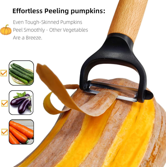 Trez Treamer 6-Pack Vegetable Peeler for Kitchen，Y Peeler Stainless Steel Potato Peeler Set for Apple Veggie Carrot Fruit Zucchini Cucumber Safe Peelers Bulk with Non-Slip Handle (P)