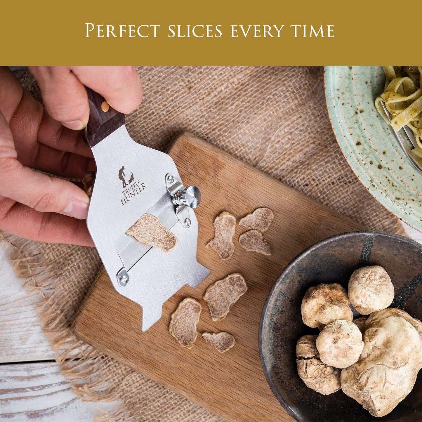 TruffleHunter - Professional Truffle Shaver - Stainless Steel Adjustable Mandoline Slicer