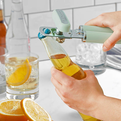KitchenAid Classic Multifunction Can Opener and Bottle Opener Easy to Use, Razor Sharp Stainless Steel Cutting Wheel, Soft Ergonomic Handles, Black