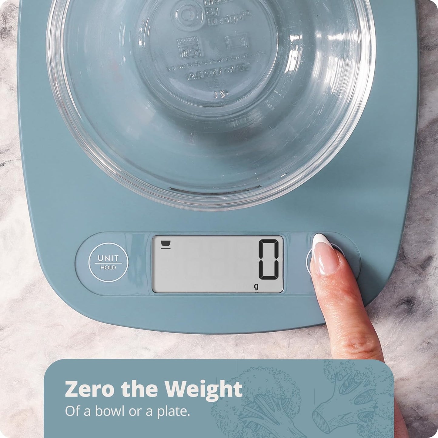 Greater Goods Food Scale – Digital Kitchen Scale, 1g Precision, Easy-Tare & Quick Conversion, Slim Compact Design, Durable & Portable | Ideal for Cooking, Baking & Meal Prep
