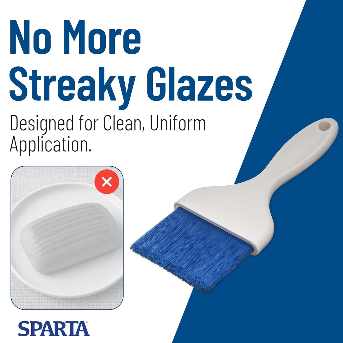 SPARTA GALAXY Pastry Brush Round – 4039402 Round Basting Brush with Nylon Bristles, One-Piece Plastic Handle for Kitchens, Restaurants or Catering, Commercial, Food Prep, 1in
