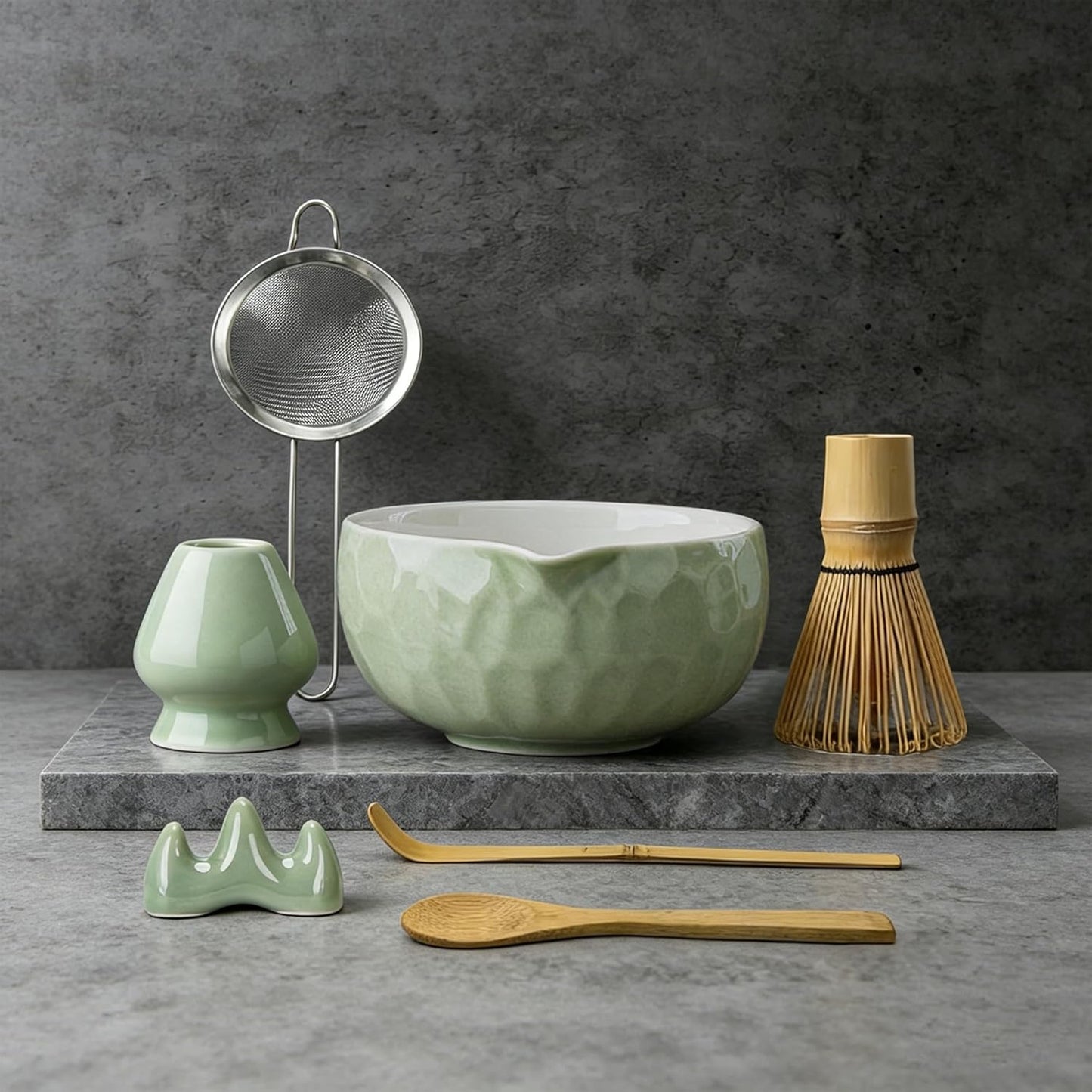 Clay&Fire Matcha Whisk Set, 9 pcs Ceramic Matcha Set, Gifts for Women,Matcha Bowl with Spout and Whisk, Matcha Kit for Matcha Lovers, Gift Mother's Day, Birthday, Anniversary