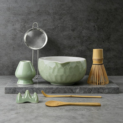 Clay&Fire Matcha Whisk Set, 9 pcs Ceramic Matcha Set, Gifts for Women,Matcha Bowl with Spout and Whisk, Matcha Kit for Matcha Lovers, Gift Mother's Day, Birthday, Anniversary