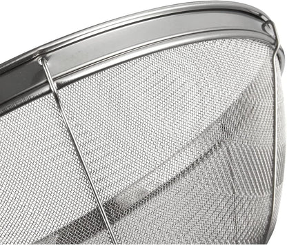 Juvale Stainless Steel Fine Mesh Strainer - Durable Rust-Resistant Mesh Colander - Ergonomic Handle Rice Colander - Ultra-Fine Flour Sifter - Dishwasher Safe with Stable Design - 11 in x 4 in, Silver