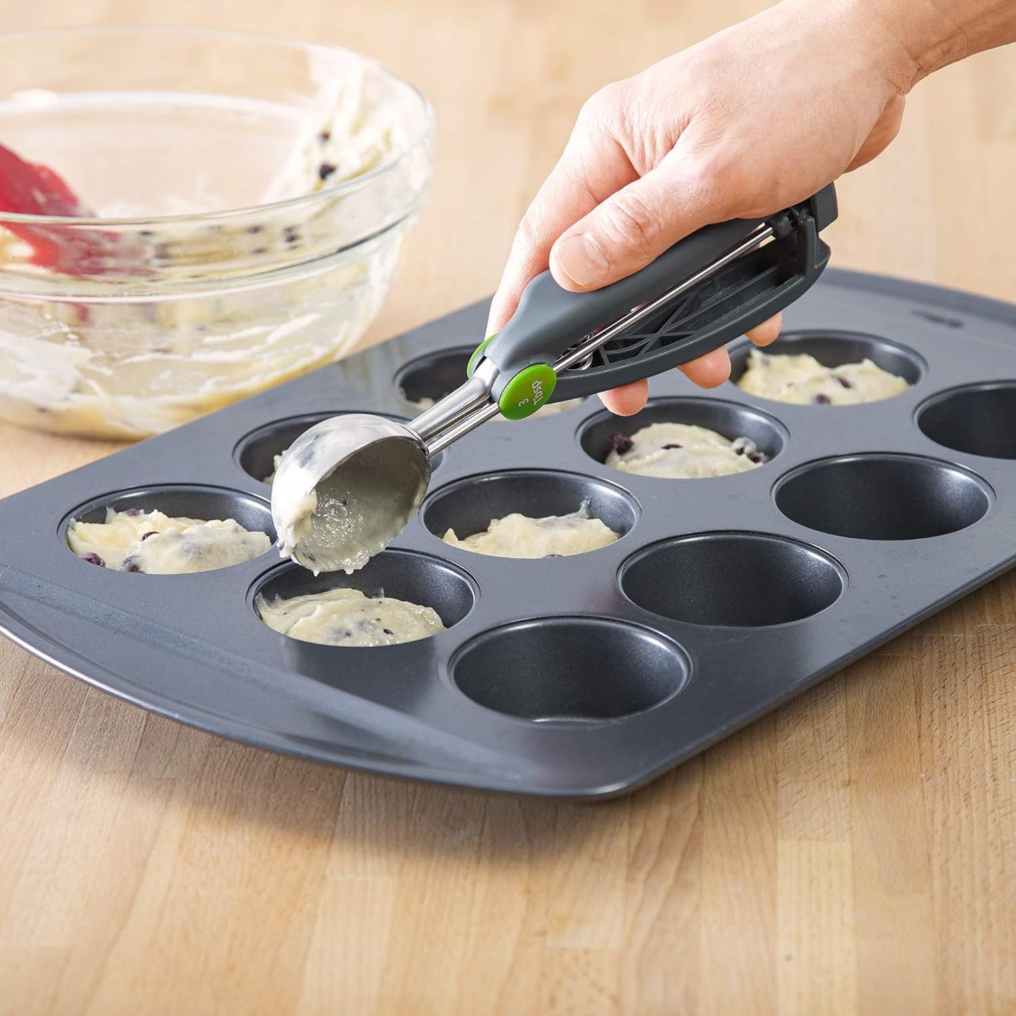 PrepSolutions Measuring Scoop, Grey - Durable and Accurate Scoop for Cooking and Baking, 1.5tbsp
