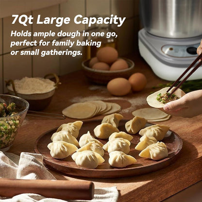 Dough Maker with Ferment Function 7.4Qt Large Capacity Dough Mixer,Commercial&Household Bread Mixer for Pizza, Noodles, Bread,Sourdough Kneading Machine with Stainless Steel Bowl, Face-up Touch Panel