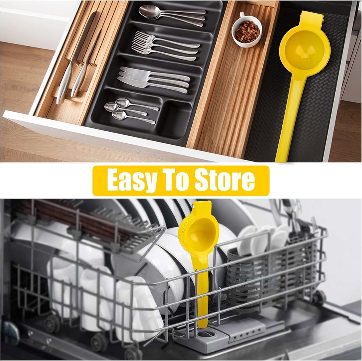 JIEJIE Lemon Squeezer - Lemon Juicer - Metal Manual Hand Juicer Tool, Lemon & Lime Squeezer,Kitchen Tools for citrus juicer & Dishwasher Safe