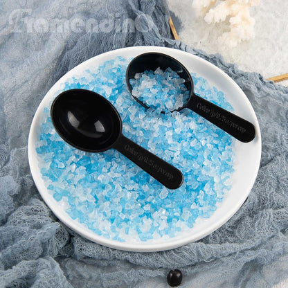 Framendino, 5 Pack Plastic Coffee Measuring Spoons Short Handle Scoops for Tea Sugar Cereal Milk Powder Spices Black 7g