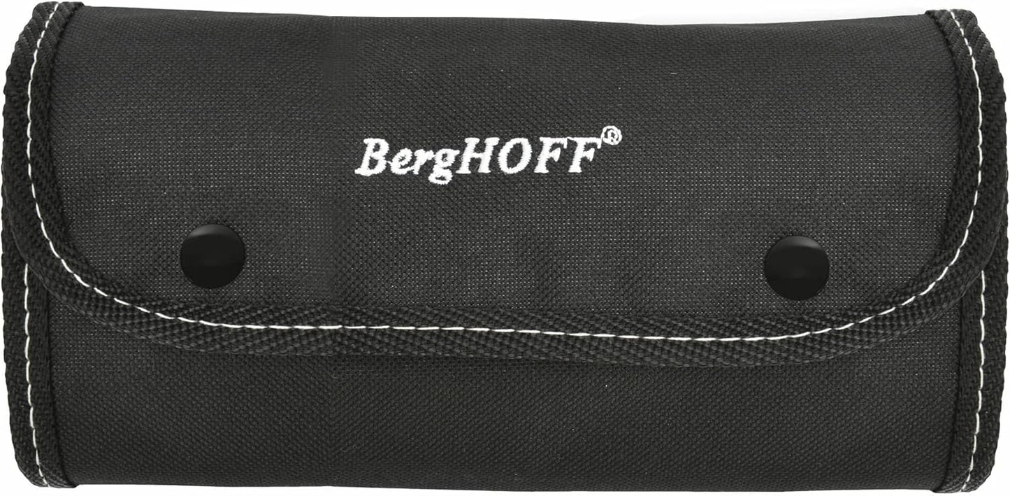 BergHOFF Essentials 8Pcs Garnishing Set in Bag, Lemon Zester, Double & Single Melon Baller, Channel Knife, Butter Curler, Peeler, Apple Corer, Great for Gift, Professional & Domestic Use