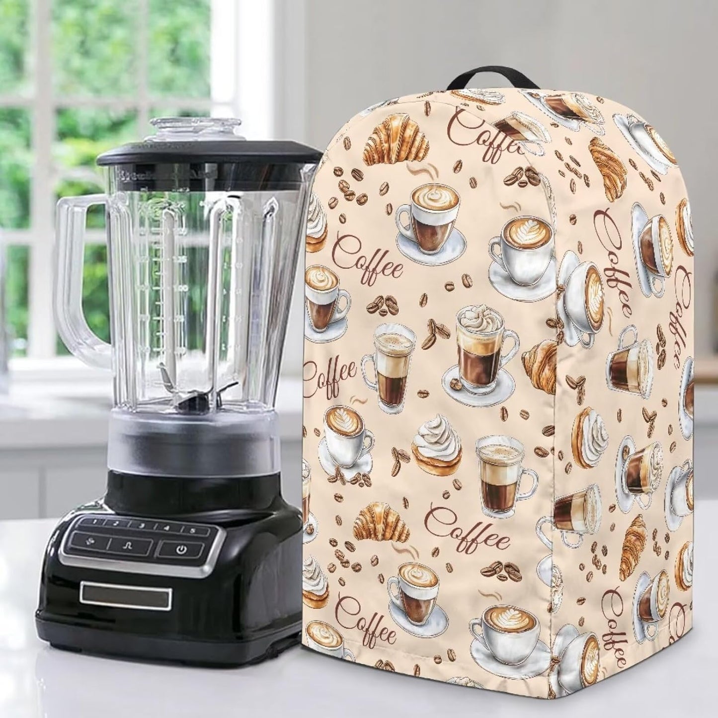 Coffee Pastry Blender Dust Cover with Drawstring Field Stand Mixer or Coffee Maker Cover Anti Fingerprint Polyester Appliance for Home Kitchen Decor
