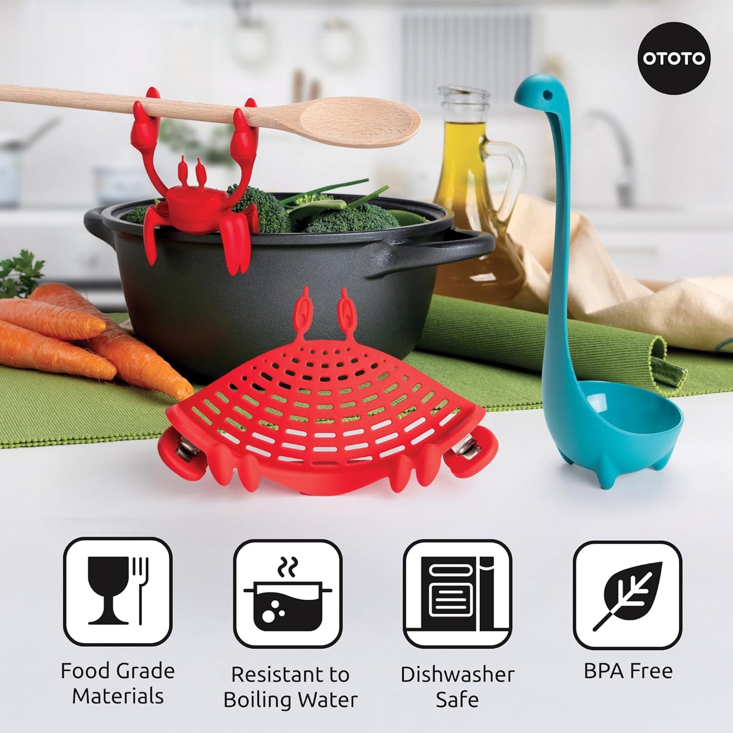 OTOTO The Original Nessie Ladle - Soup Ladle, Cute Gifts, Funny Kitchen Gadgets, Loch Ness design, Cooking Gifts for Mom - Cute and Practical Kitchen Utensils - Unique Gifts for Women