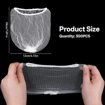 300 PCS Mesh Strainer Bags for Kitchen Sink Food Catcher, Disposable Mesh Sink Strainer Bags, Anti-Clogging Elastic Sinks Strainers Filter Meshbag, Sinks Trash Catcher Bag for Kitchen Leftovers Bath