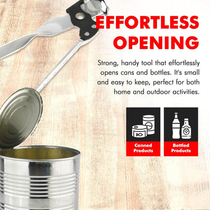 Chef Craft Select Can Opener with Tapper, 6.5 inches in length, Nickle Plated