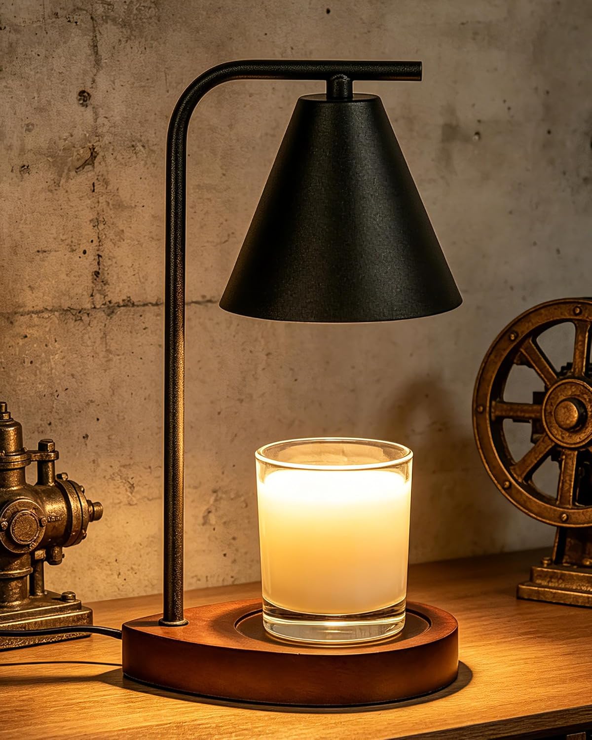 Marycele Candle Warmer Lamp with Timer & Dimmer - Mothers Day Gifts for Women Mom Her, Aesthetic Office Home Decor, Adjustable Height Wax Melter for Candle Jar & 3-Wick Candles (2 Bulbs Included)