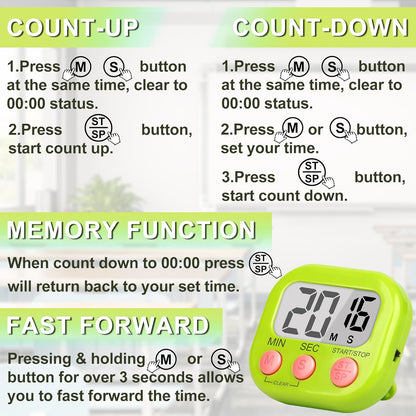 ZILLEEN Classroom Timer for Kids Teachers 2 Pack Digital Timers