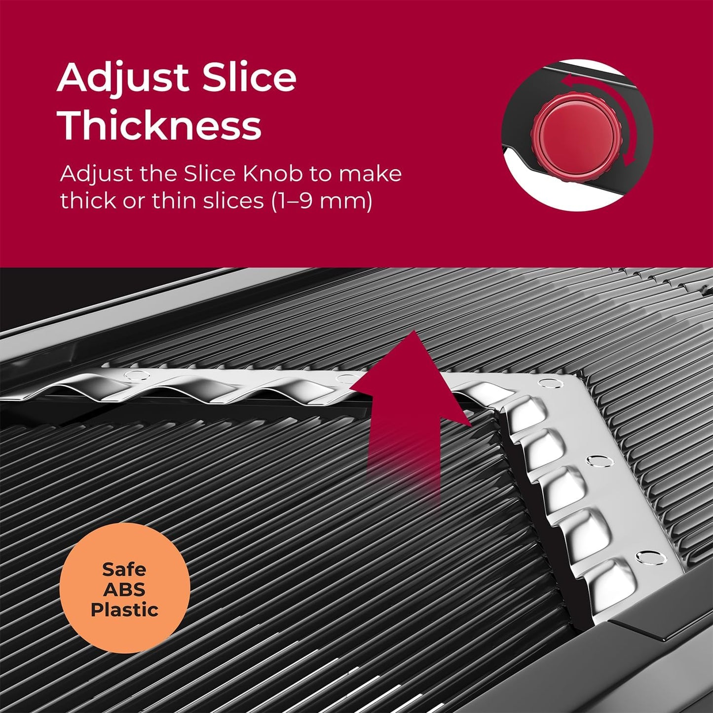 MuellerLiving Mandoline Slicer for Kitchen, Stainless Steel, Slice or Julienne, Vegetable Chopper, Fruit Slicer