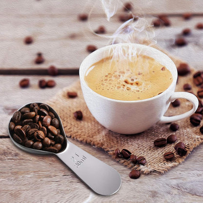 Patelai 3 Pieces Coffee Scoop Tablespoon Measuring Spoons Stainless Steel Coffee Scoops Short Handle Tablespoon for Tea Sugar Kitchen Gifts(15 ml,Silver)