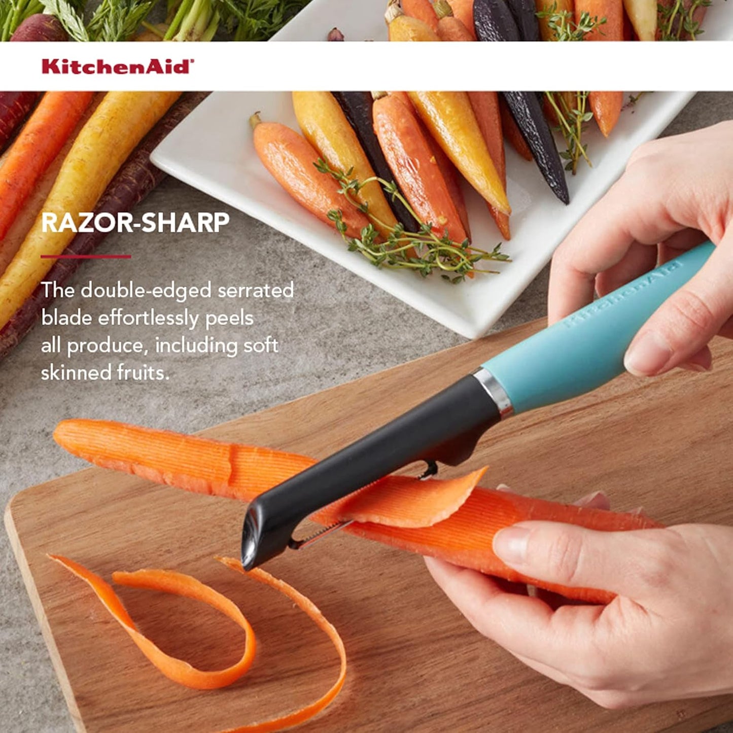 KitchenAid Gourmet Euro Peeler, 8.7-Inch, Black