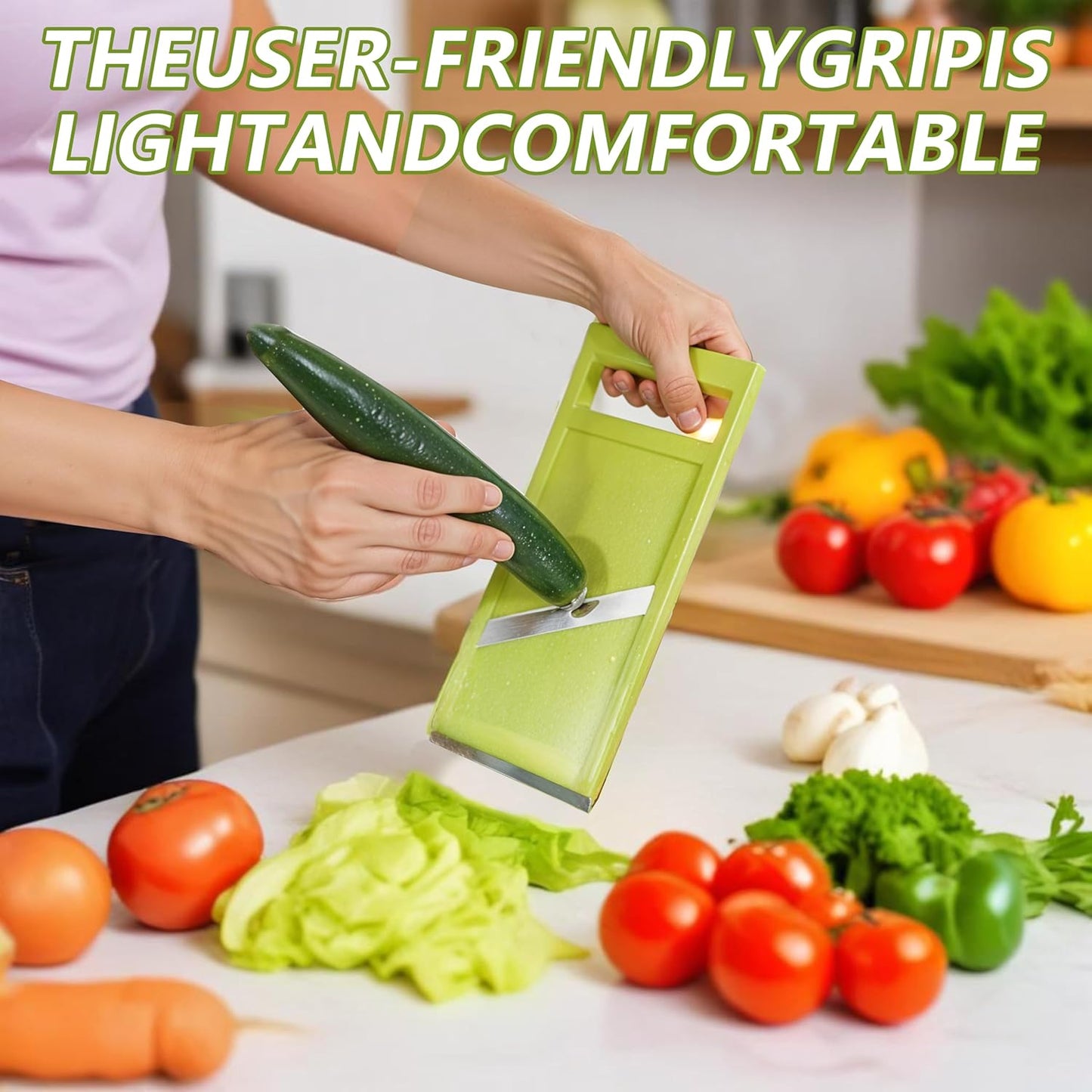 Oruola Handheld Mandoline Slicer,Stainless Steel Handheld Potato Slicer,Portable Vegetable Chip Maker for Vegetable Fruits Potato Cheese Cucumber Carrot,Quick Uniform Slice