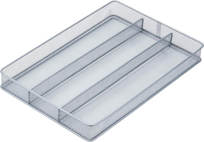Honey-Can-Do Expandable Steel Mesh Drawer Organizer, 7 Compartments, Silver, Adjustable 11.5 to 20 Inches Wide