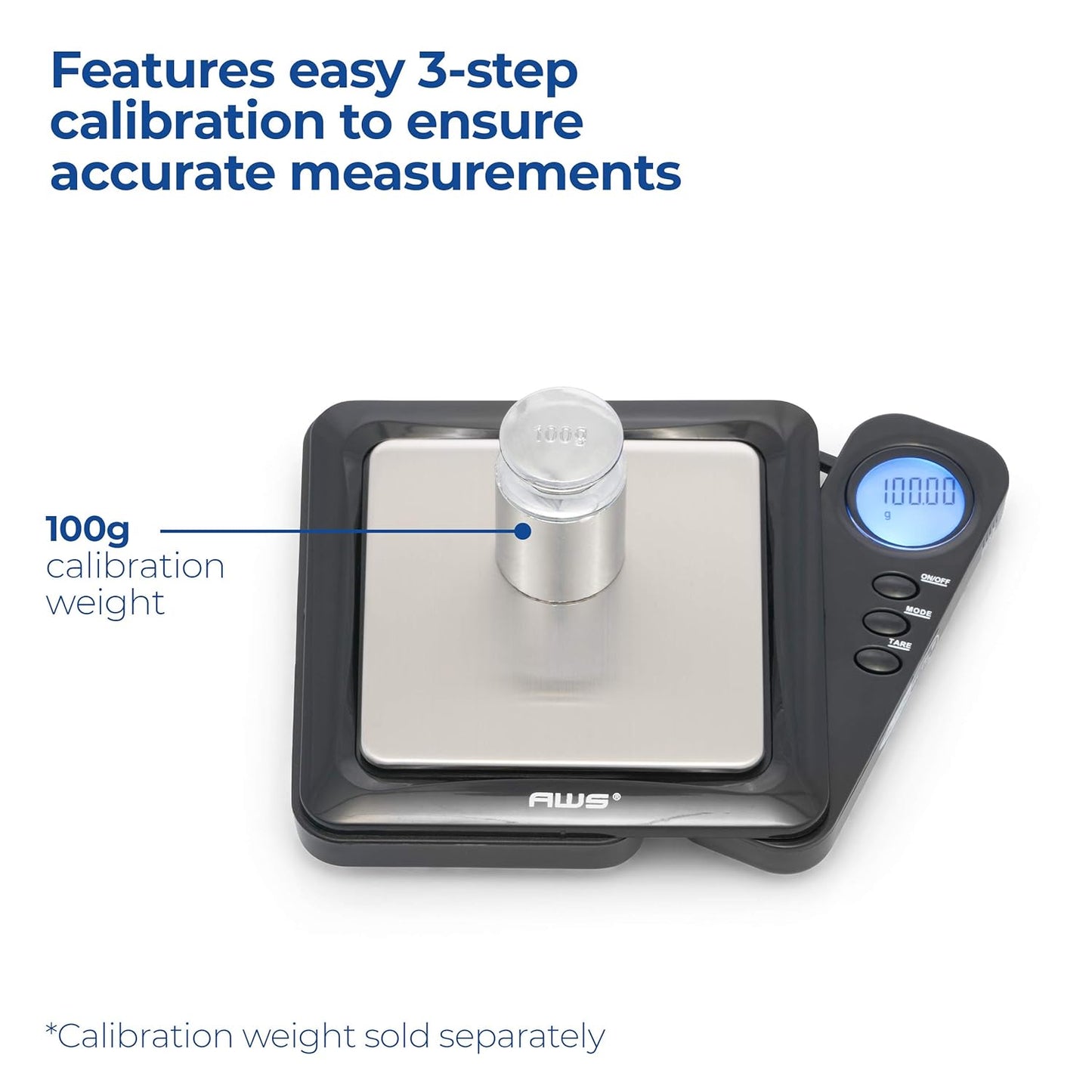 American Weigh Scales Blade Series Digital Pocket Gram Scale 1000g x 0.1g | Precision Mini Scale 0.1g Accuracy, Pocket Scale for Kitchen, Gold, Gems & Coin Scale, Smart Digital & Compact Scale