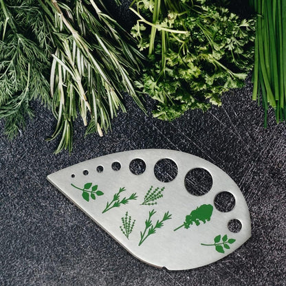 Herb Stripper – 9-Hole Stainless Steel Herb Peeler for Quick Leaf Stripping – Multi-Purpose Kale, Rosemary, and Basil Stripper with Cutting Edge – Durable & Easy to Clean Kitchen Gadget (2)