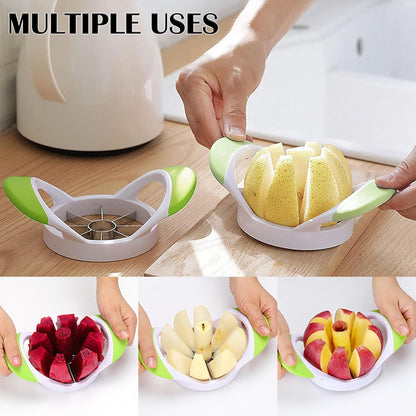 ARSUK Apple Cutter Slicer and Corer (8 Blades) - Thin Slice apple wedger, 2 in 1 Apple Core Remover and Cutter Tools, Non-Slip Soft Grip Handles