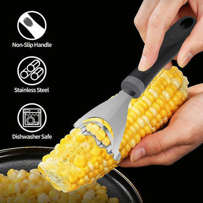 corn cob stripper tool, corn on the cob peeler, Includes Corn Holders,Black
