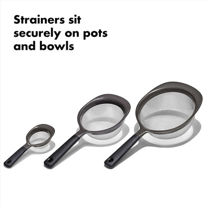 OXO Good Grips 3-Piece Strainer Set