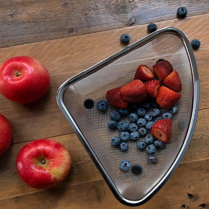 Better Houseware Triangular Kitchen Sink Drain Basket for Food, Sink Food Catcher Basket for Washing Vegetables & Fruits Corner Sink Strainer