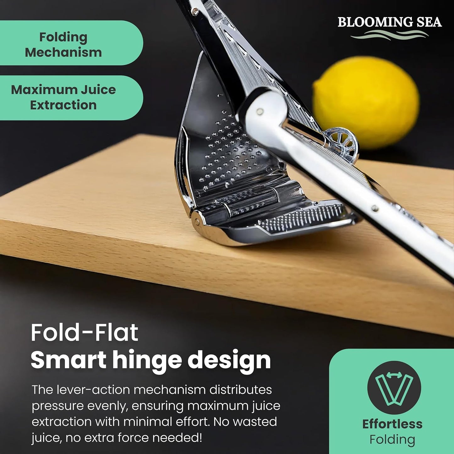 Lemon Squeezer - Compact & Heavy-Duty Citrus Press Juicer with Ergonomic Handle & Built-in Filter, Premium Quality Manual Squeezer for Lime & Lemons.