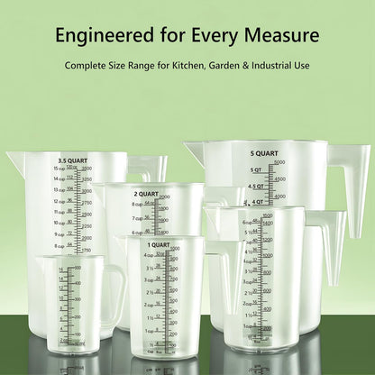 Laser-Etched Measuring Cup Set, 16 oz & 1 Cup Clear Plastic Liquid Measuring Cups, Permanent oz/cup/Tbsp/mL Markings, Food-Grade for Baking & Cooking